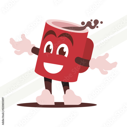 A coffee cup character representing morning routine and energy