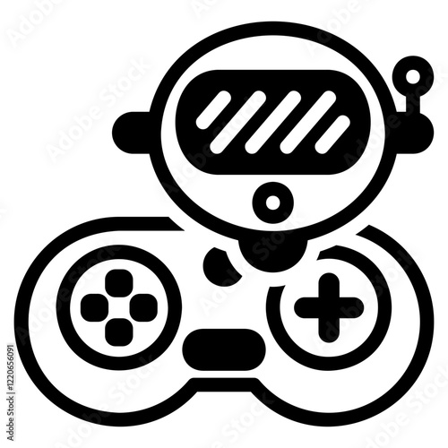 Game glyph icon