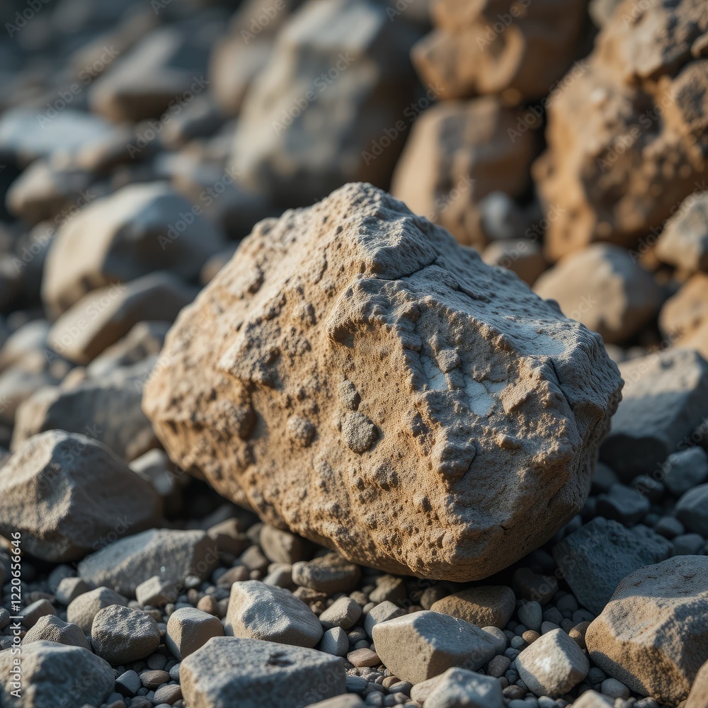 Vertical closeup shot of a small brown rock Vertical closeup shot of a small brown rock