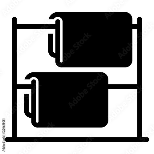 towel rack glyph icon