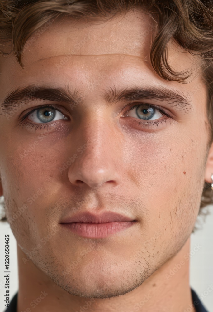 Fototapeta premium portrait of a man, close-up on face of a guy