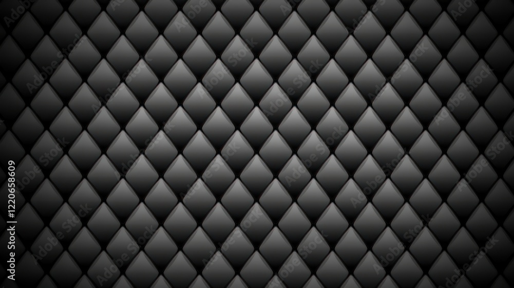 Obraz premium Abstract dark gray diamond pattern background texture.