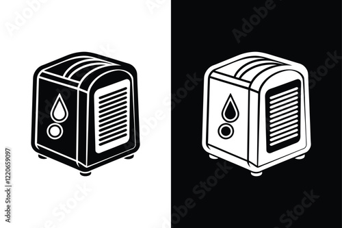 Dehumidifier  icon vector on White Background ,Vector Art Illustration on white background.