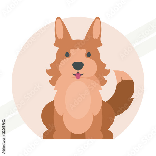 An illustration of a corgi dog representing pets and cuteness