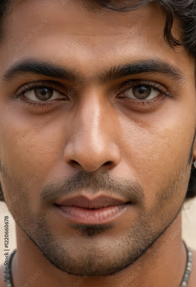 Fototapeta premium portrait of a man, close-up on face of a guy
