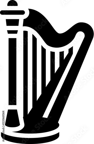 Harp Glyph Icon