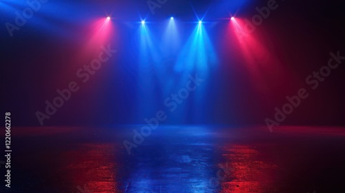 Wallpaper Mural Red and Blue Spotlight Stage Torontodigital.ca