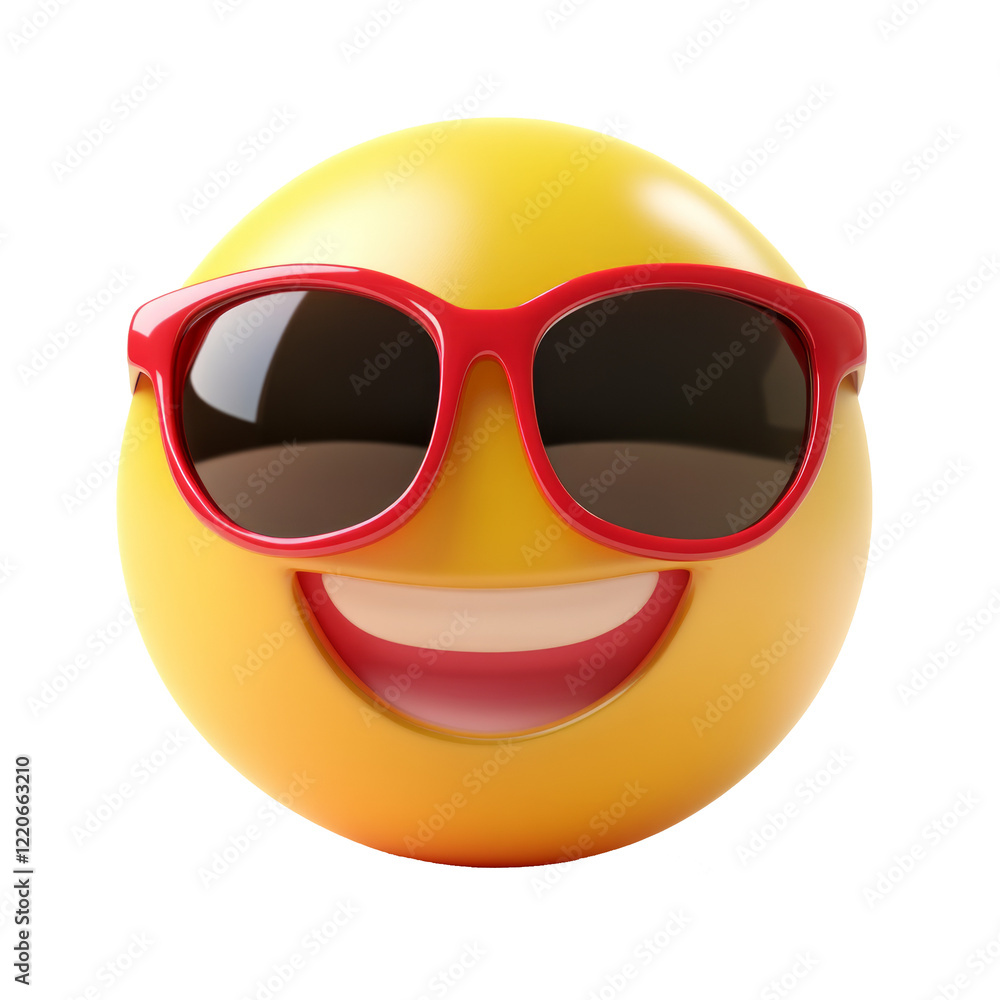 Smiling face with sunglasses three-dimensional emoji Smiling face with sunglasses three-dimensional emoji