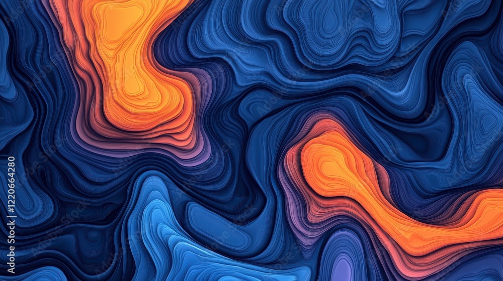 Dreamy Flowing Gradients Blue to Orange Dreamy Flowing Gradients Blue to Orange