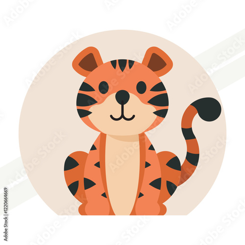 A cute tiger cub representing wildlife and playfulness