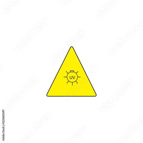 the ultaviolet warning icon design template