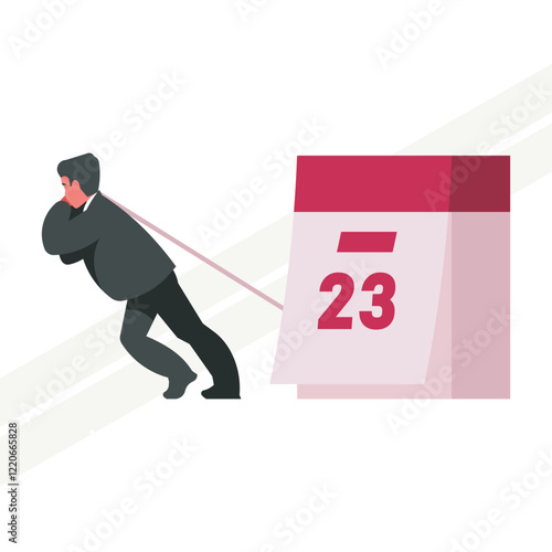 An illustration representing the concept of a deadline symbolizing time management and urgency