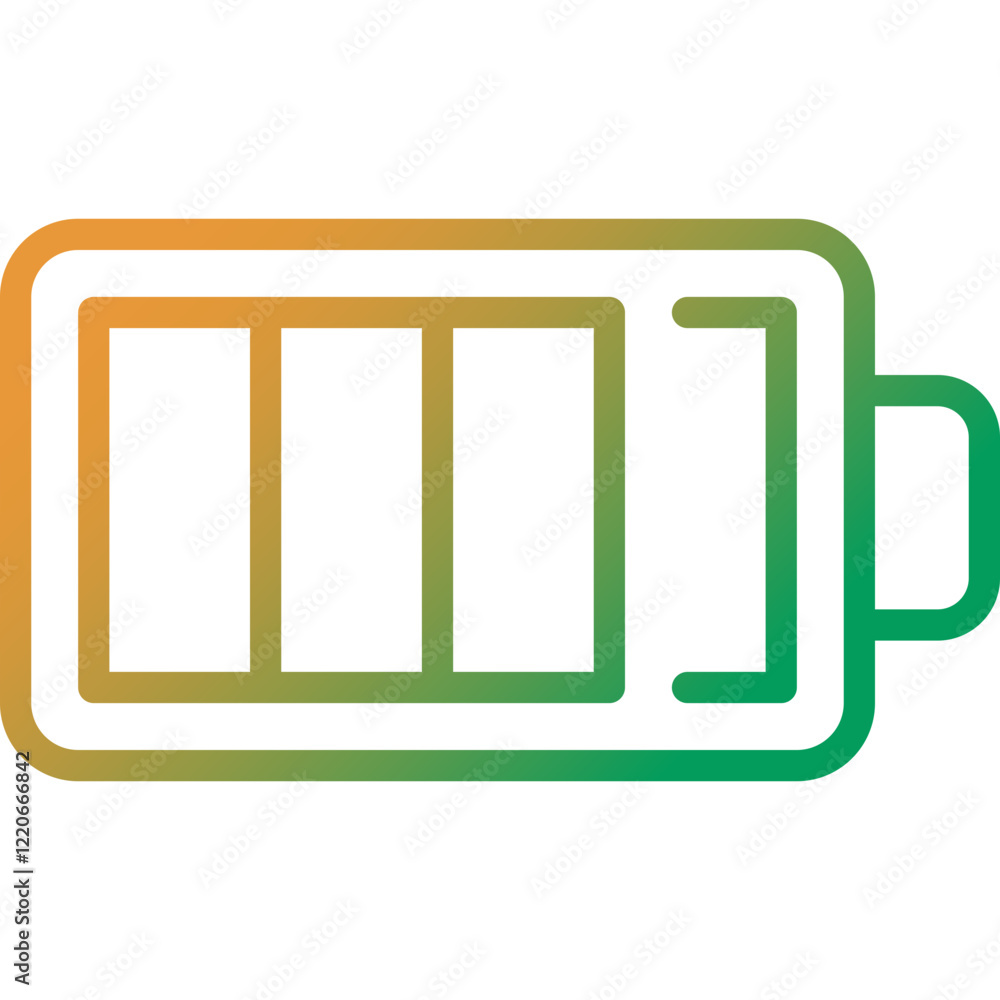 battery level gradient line icon battery level gradient line icon