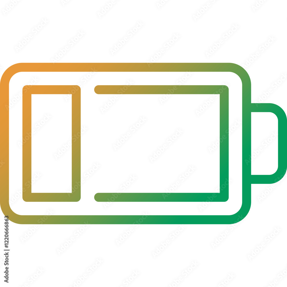 battery low gradient line icon battery low gradient line icon
