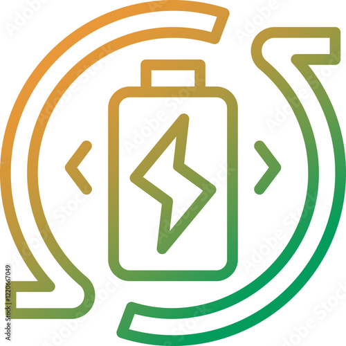 recharge gradient line icon