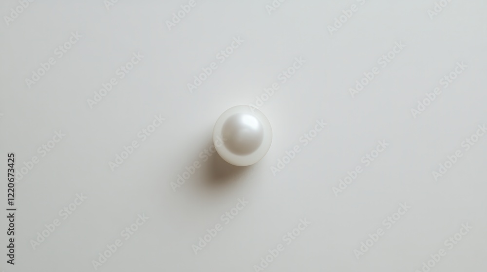 Plain White Pearl on Flat Background Plain White Pearl on Flat Background