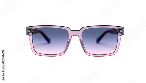 Stylish Pink Square Sunglasses with Gradient Lenses photo