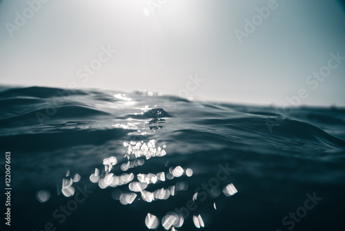 Textura de agua del mar en una ola