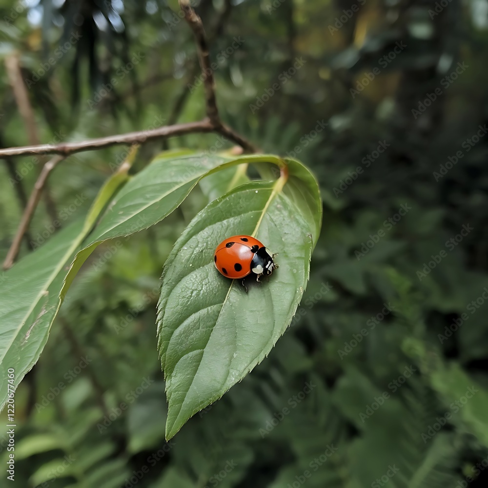 Fototapeta premium ladybird on a leaf