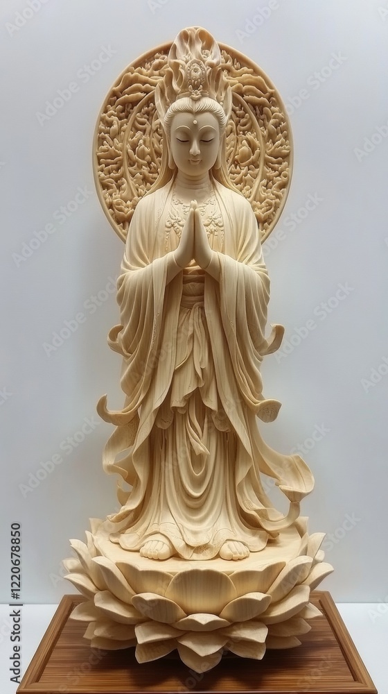 Fototapeta premium Sculpture Statue Art Artifact Carving Meditation Stone carving Thorax Classical sculpture Guru