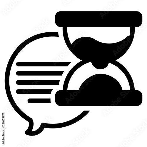 Waiting glyph icon