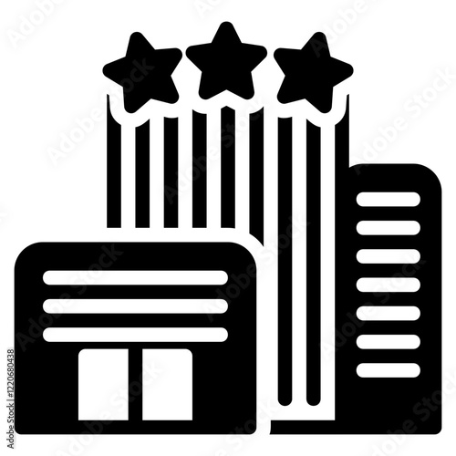 Hotel glyph icon