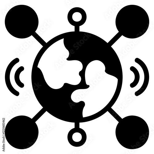 Internet glyph icon