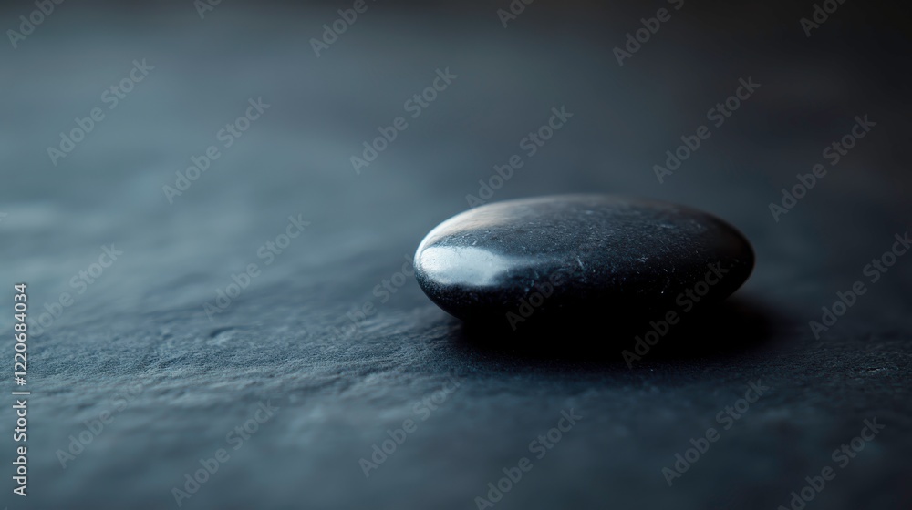 Single Pebble on Soft Light Isolated Background Single Pebble on Soft Light Isolated Background