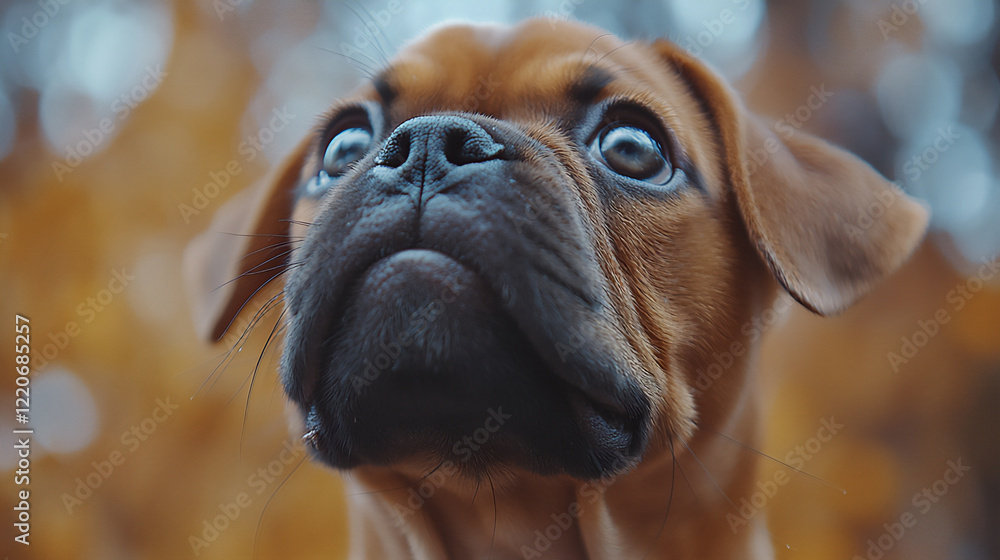 Obraz premium boxer exploring garden