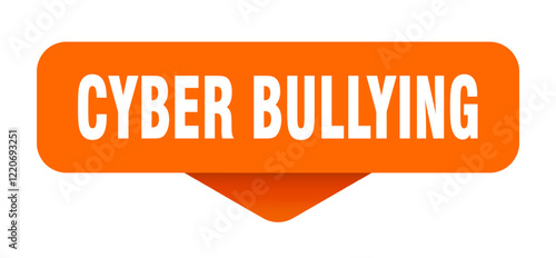 cyber bullying sticker. cyber bullying sign on transparent background