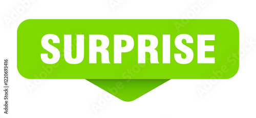 surprise sticker. surprise sign on transparent background