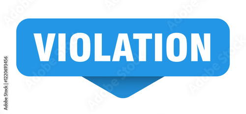 violation sticker. violation sign on transparent background