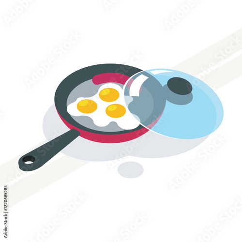 An illustration of fried eggs for breakfast representing food and nutrition