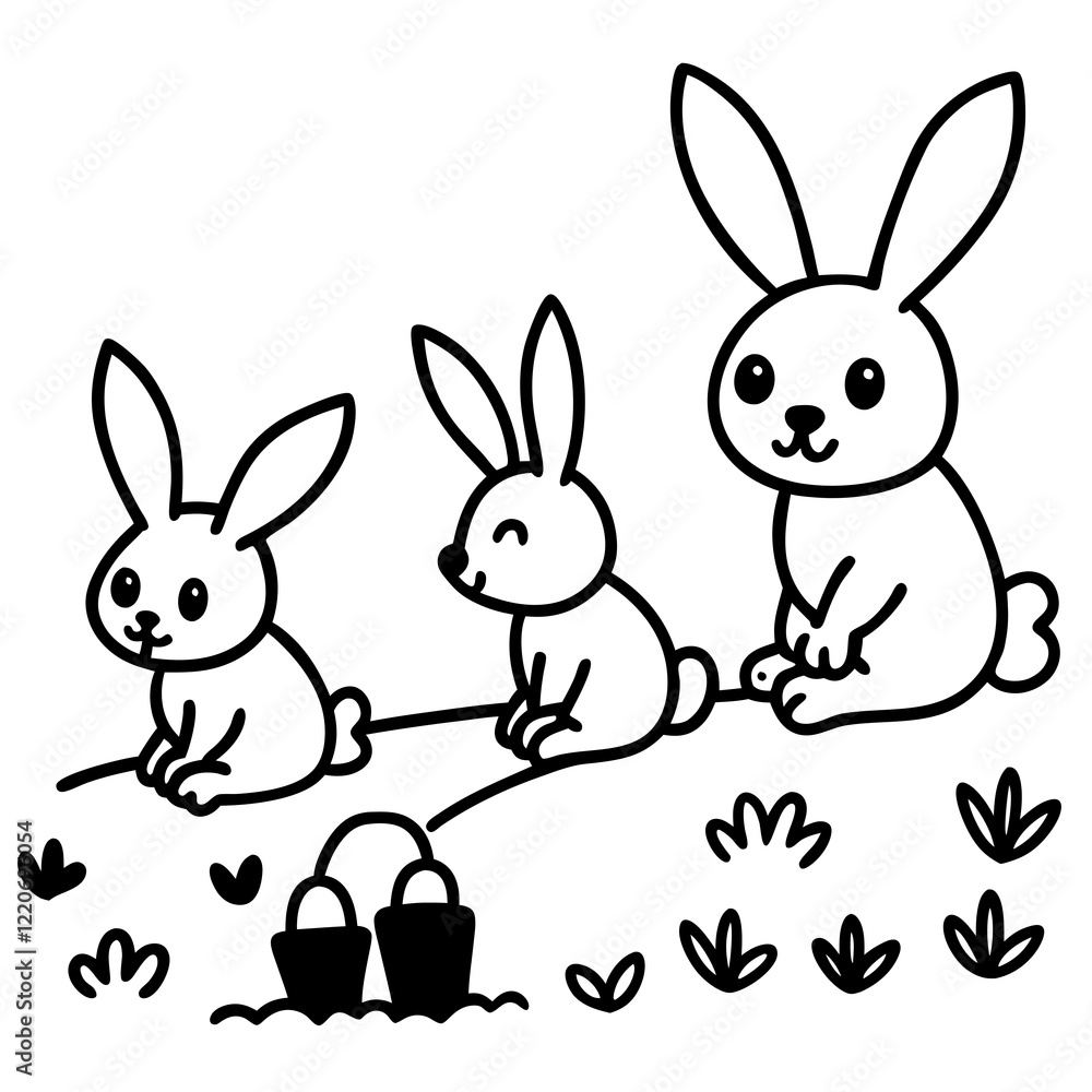 Fototapeta premium rabbit and carrot