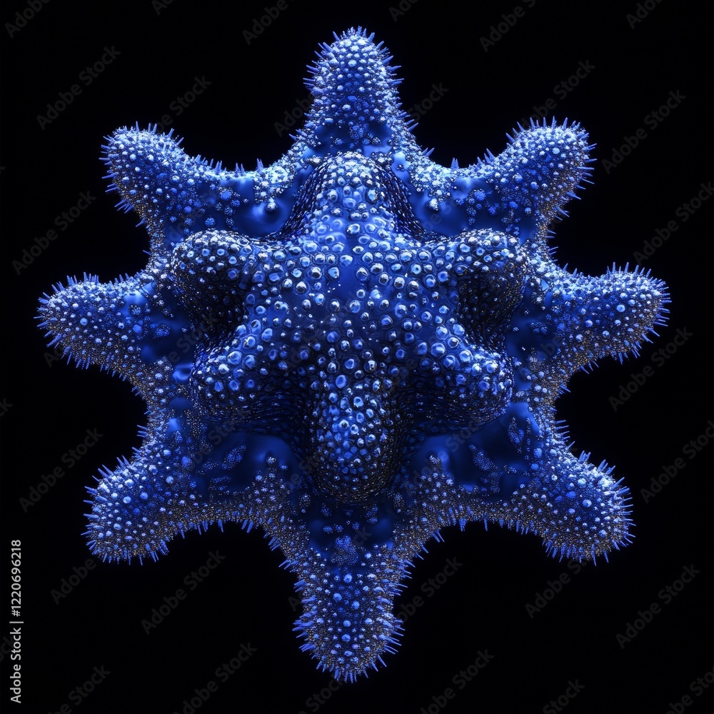 The blue star is made from a Low polygon model. Vector illustration The blue star is made from a Low polygon model. Vector illustration