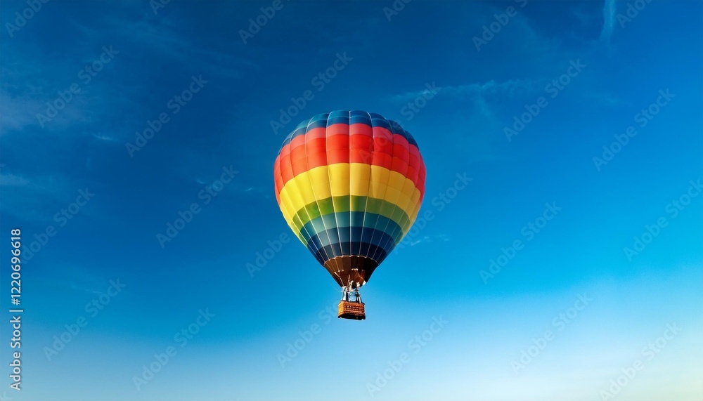 Naklejka premium hot air balloon in flight