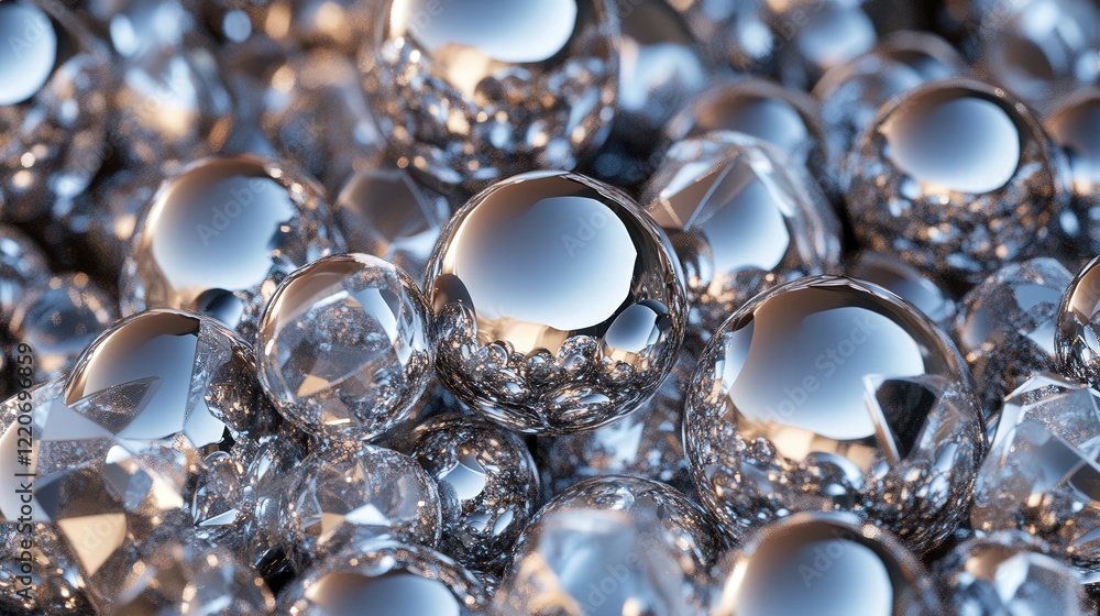 pile of solid particles resembling polished marbles, with vivid reflections and smooth surfaces. pile of solid particles resembling polished marbles, with vivid reflections and smooth surfaces.