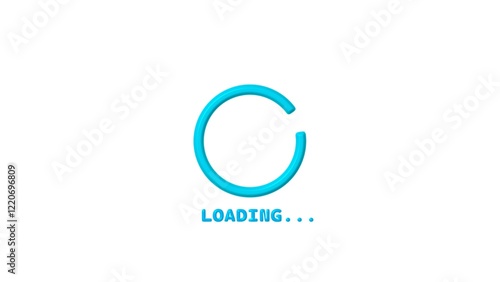 Circle Loading Bar Illustration. Neon Circle Background.