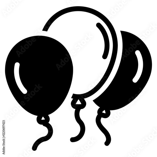 Balloon glyph icon