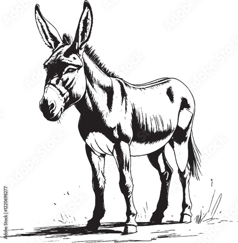 Standing a donkey