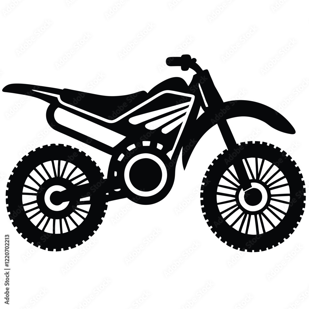 Obraz premium Dirt bike Vector Illustration – High-Quality Adventure Design