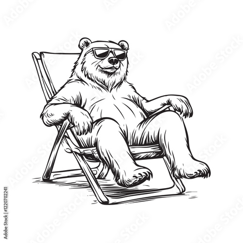 bear sitting in chair