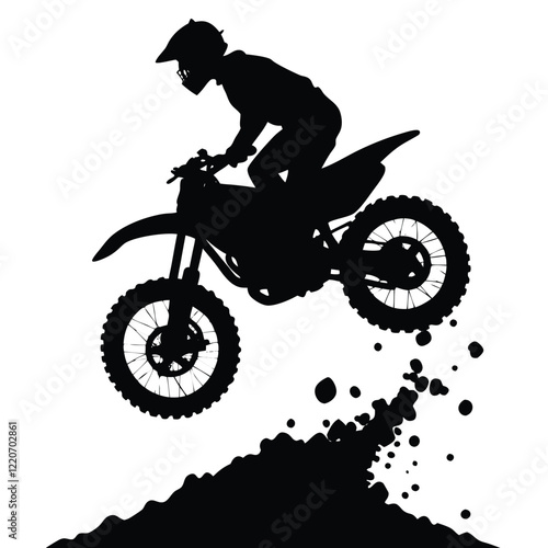 Dirt bike Vector Illustration – High-Quality Adventure Design