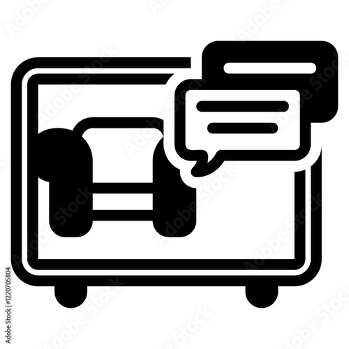 talkshow glyph icon