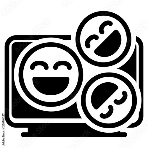 comedy glyph icon