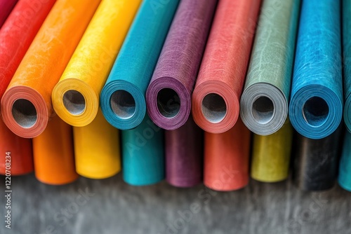 Рулоны цветной ткани