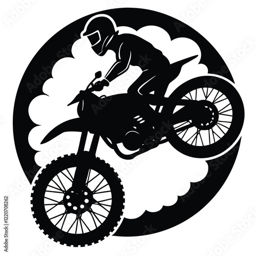 Dirt bike Vector Illustration – High-Quality Adventure Design