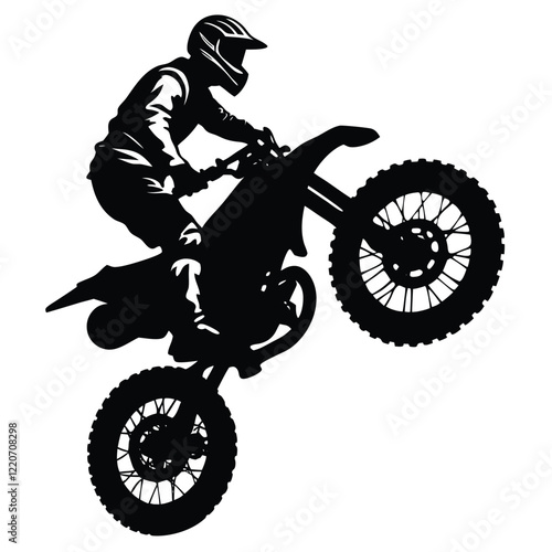 Dirt bike Vector Illustration – High-Quality Adventure Design