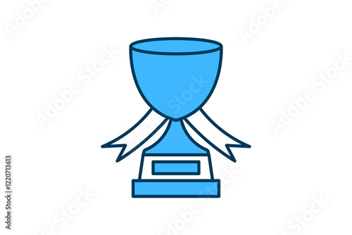 Trophy icon. icon related to Start Up. suitable for web site, app, user interfaces, printable etc. flat line icon style. simple vector design editable