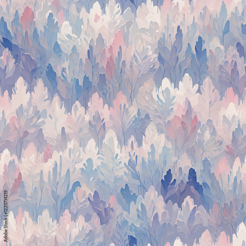 Abstract colorful brushstrokes in shades of pink, purple, and blue for a seamless background.